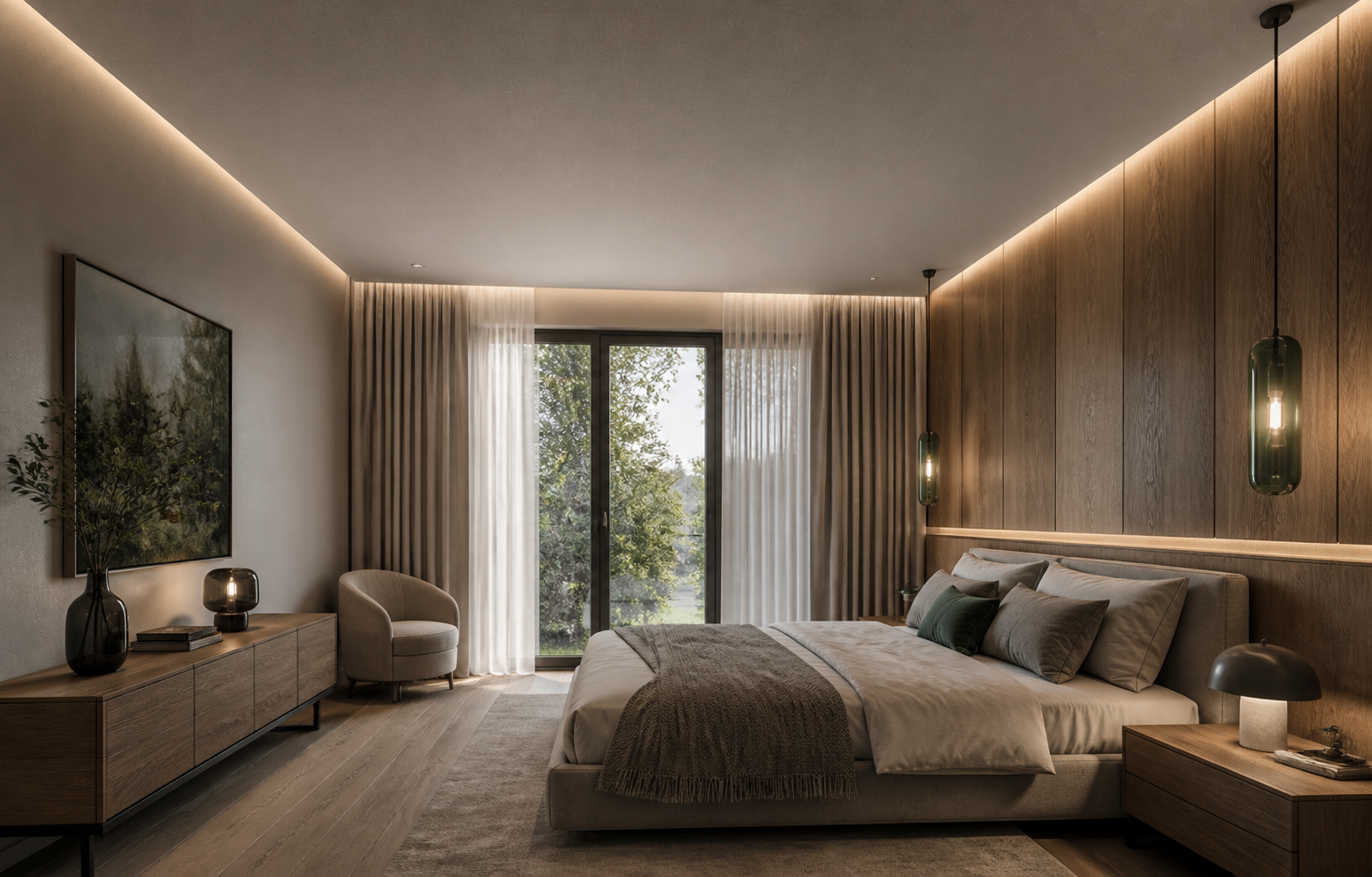 Спальня в загородном доме